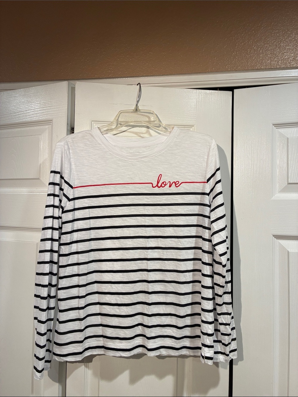 LOFT White Tee with Subtle Heathering
